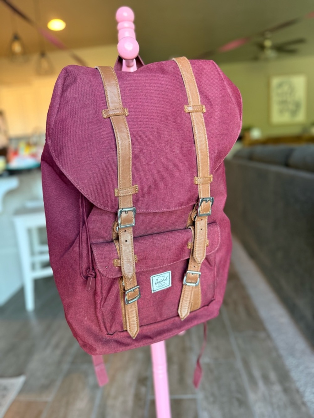 Herschel Supply Company Heritage Backpack in Burgundy with Tan Accents